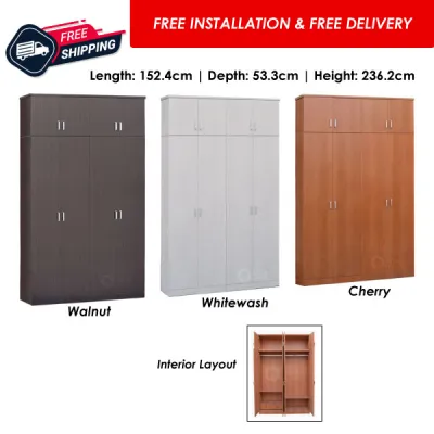 [ASTAR] 10 DOOR WARDROBE 8 DOOR WARDROBE OPEN DOOR CABINET- FREE ASSEMBLY