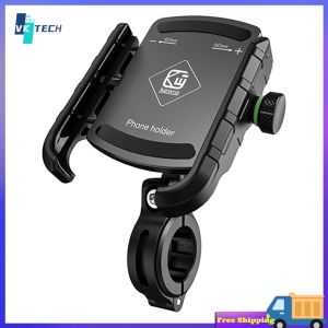 [ VKTECH ] Motorcycle and Mountain Bike Phone Mount with Shock Absorption Adjustable Angle and Water-Resistant Features