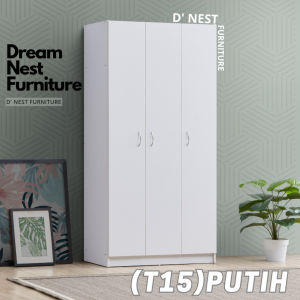 (Thick Panel) 3 Door Wardrobe - D Nest Furniture