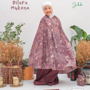 𝐉𝐔𝐇𝐃𝐀 -  Mukena Pocket Mini Anak Dilara Mukena Anak Motif Bunga Parasut Korea Mukena Cantik