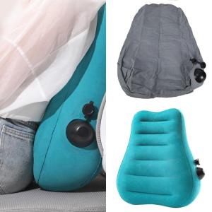 Portable Travel Inflatable Lumbar Pillow Cushions Press Pump Design for Office and Home Use with Adjustable Firmness