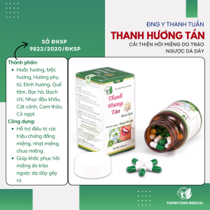 Combo 2 Thanh Hương Tán Thanh Tuấn hỗ trợ điều trị hôi miệng do trào ngược dạ dày