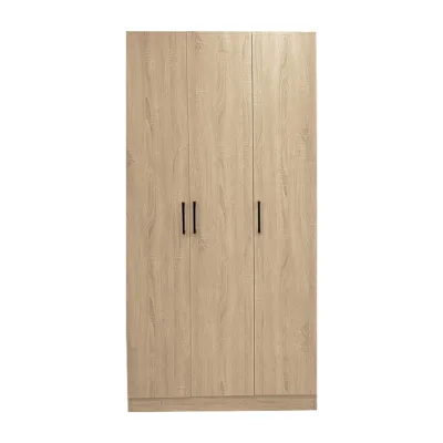 LivingMall Percy 2 Doors / 3 Doors Wardrobe CARB-P2 Certified Laminated Back Panel - Free Install