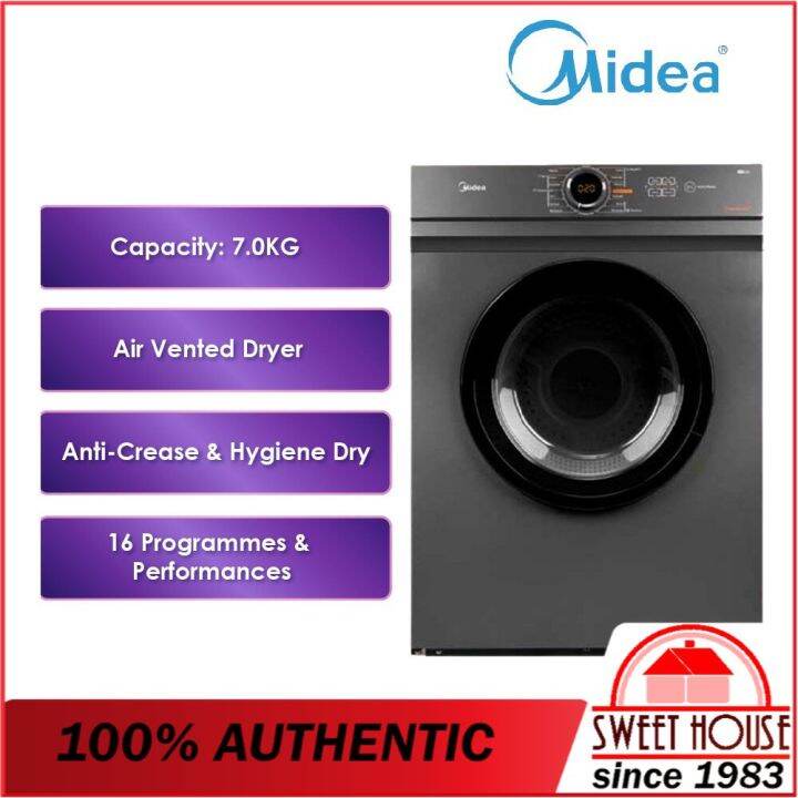 Midea 7KG Air Vented Dryer MD100A70 | Auto Clean | Lunar Dial | 15 ...