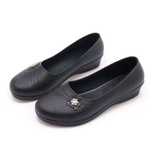 ZEEMIN 2024 New Womens Summer Shallow Wedges Slip-On Rain Shoes Soft Sole Non Slip Waterproof Round Toe Kitchen Work Shoes