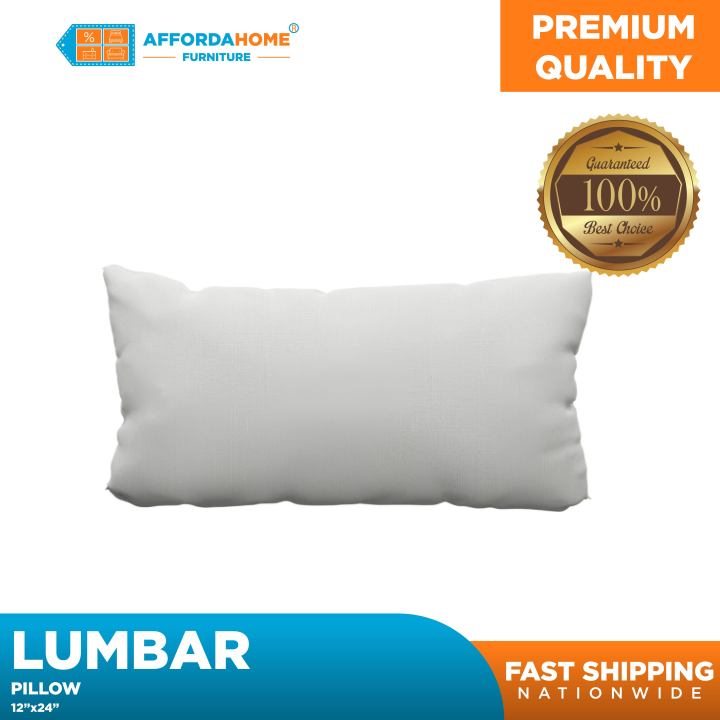 LUMBAR PILLOW WHITE 14x36" / 12x24" Affordahome Furniture Lazada PH