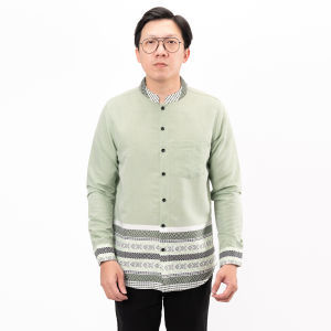 Jane Frey Clothing Janefrey Kemeja Koko Lengan Panjang Pria | 8104 Kemeja Panjang Shanghai M-XL