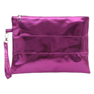 Multipurpose Envelope Clutch Bag with Comfortable Grip PU Leather Metallic Handbag Purse for Parties and Casual Outfit