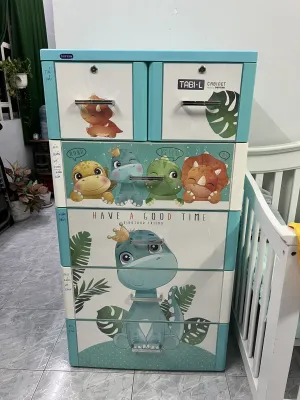 [HCM- Rẻ Nhất ] Tủ nhựa duy tân 5 Tầng 6 Ngăn TABI-L NÂU GỖ ( SIZE LỚN NHẤT )