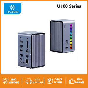 Hagibis U100 Lite U100 Pro U100 Ultra USB C Docking Station with Dual HDMI-compatible M.2 SSD