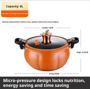 Micro pressure cooker 8LLarge Capacity Pumpkin Micro Pressure Cooker Non-Stick Multifunctional Soup Pot Household Induction Electric Cooker Compatible