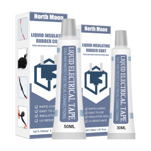 North Moon 2 Colors Liquid Insulating Electrical Tape Waterproof Protection Lamp Board Electrical Sealant Tape Anti UV Fast Dry Liquid Insulate Rubber Fixed No Corrosion Sealing Glue Sealers