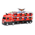 Transport truck toy boy's large truck alloy mini racing car transport car folding car toy Mainan Kereta Mainan Budak Lelaki. 