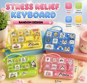 【READY STOCK】26 Keys Keyboard Fidget Toy Cute Cartoon Stress Relief Press Button Decompression Toy Stress Relief