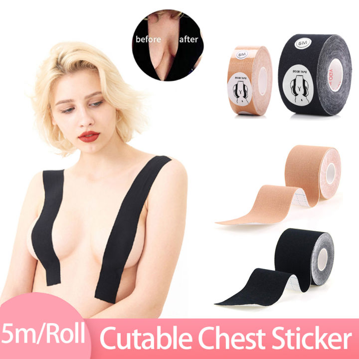 5cm*5m Boob Tape Bras Women Adhesive Invisible Bra Nipple Pasties