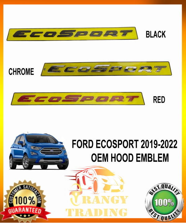 Ford Ecosport 2019 to 2023 Hood Emblem BLACK / CHROME / RED With