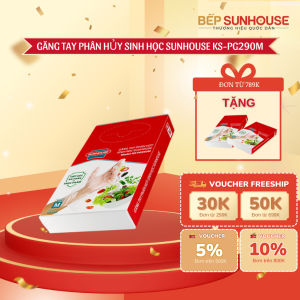GĂNG TAY PHÂN HỦY SINH HỌC SUNHOUSE KS-PG290M - Nhựa mềm dai không gây hại da tay