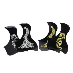 4/8pcs Dragon Bird Anti-Scratch Guard Plate Replacement Acoustic Guitar Scratch Plate PVC Guitar Stick Pickguard