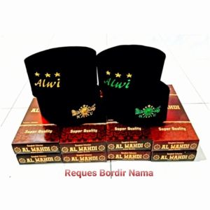 Peci Nu Bordir Nama Anak Songkok Nu Peci Anak Custom Nama Peci NU Reques Bordir Nama