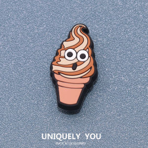 Jibbitz  Charm หัวเข็มขัดรูการ์ตูนอาหาร Donut Ice Cream อุปกรณ์เสริมแฟชั่นสำหรับรองเท้า จิ๊บบิท ตัวติดรองเท้า