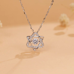 Kalung Titanium Wanita Bintang Daud Terbaru Kalung Titanium Anti Karat Tidak Luntur
