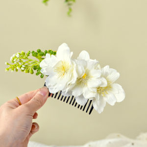 JJT Ethnic Floral Hair Comb for Women Handmade Daisy Design Perfect for Dance Performances and Photo Shoots
