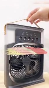 6 Inches Air Conditioner Cooling Fan With 5 Sprays 7 Color Light Portable Fan Air Cooler Kipas Mini Fan Air Humidifier风扇