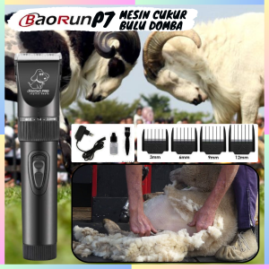 FAST DELIVERY BaoRun P7 Mesin Cukur Elektrik Bulu Domba Hewan Peliharaan Clipper Charger Tanpa Kabel