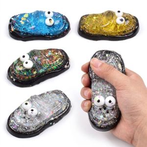 MIRELINA Slipper Shape Maltose Fidget Toys Shiny Bright Colors Maltose Squeeze Toy Creative Stress Relief Soft Slow Rebound Malt Cube For ADHD Autism Relax