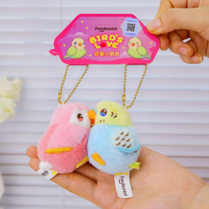LZ60 Love parrots Plush Dolls gift For Girls Home Decor Stuffed Toys Keychain pendant For Kids Collection L60Z