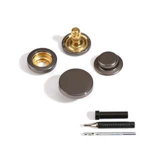 BESTITIT 6Pcs/Set Chắc chắn Nút  loại Dễ sử dụng Nút Khóa Nút bấm  Hình tròn Nút nhấn Quần áo/Túi xách/Đồ da