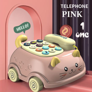 Baby Toys Musical Toys for Kids Car Cartoon Telephone with Call Piano Music and Light Early Learning Educational Toys for Infant Baby Toddlers