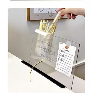 Transparent Acrylic Desktop Writing Board Shorthand Message Board Meeting Memo Board for College Students Office Home