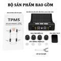 Cảm Biến Áp Suất Lốp Ô Tô, Cảm Biến Áp Suất Lốp Van Ngoài TPMS - Màn Hình Sử Dụng Năng Lượng Mặt Trời. 