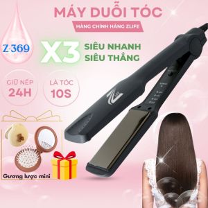 Máy duỗi tóc ép là thẳng tóc chính hãng ZLIFE Z369 - Máy làm tóc thẳng bóng mượt giữ nếp lâu