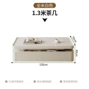 Coffee Table Living Room Household Small Apartment Coffee Table TV Cabinet Combination Log Style