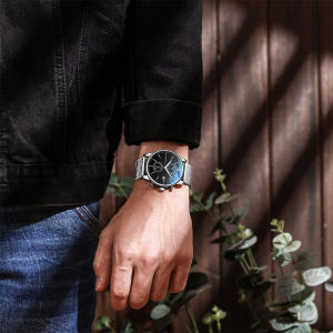 CRRJU Mewah Jam Tangan Pria Besi Tahan Karat 30m Anti Air Kronograf Sports Jam Tangan Men (2291)