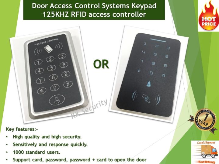 Keypad For Door Access Control Systems 125KHZ RFID access controller ...
