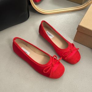 Free Shipping Evening Breeze Shoes Bow-Knot Detail Blue Flats Ballet Flats New Spring Collection Soft-Soled WomenS Shoes Slip-On Shoes