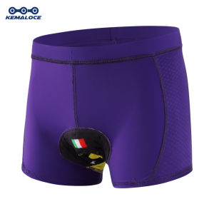 KEMALOCE Cycling Underwear Men 5D Gel Padded Shockproof Bike Shorts Blue&Grey&White&Purple Cycling Shorts MTB  Bicycle Underpant
