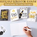 72 Pack Happy New Year Cards 2025 Gold Foil with Envelopes and Stickers New Year Eve Greeting Cards Bulk for Office Business Family School Party Invitations. 