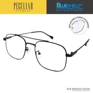 Peculiar Ash Aviator Square Frame Anti Radiation Eyeglass Computer Replaceable Lenses for Men And Women