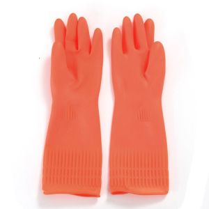 Longer Elastic Protective Dishwashing Repeatable Waterproof Rubber Gloves Cleaning Gloves Household Cleaning Tool