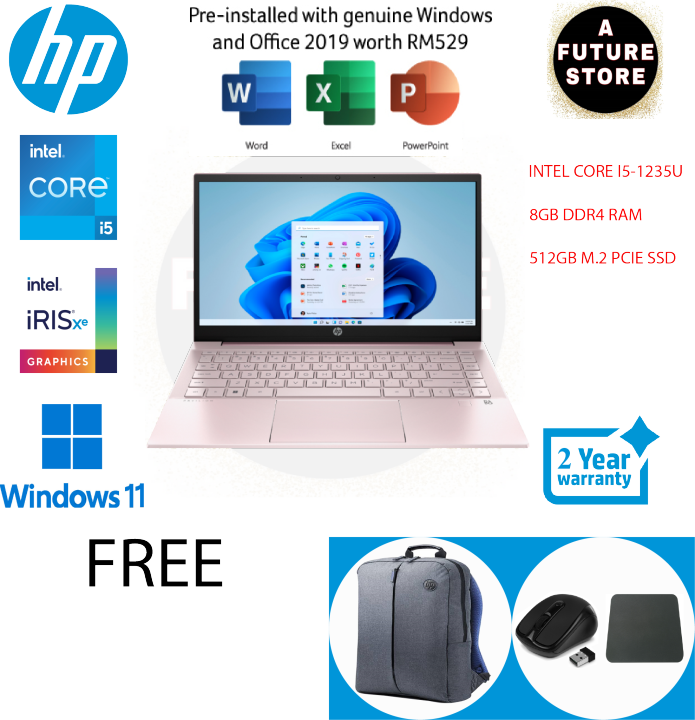 HP Pavilion 14dv2029TU / 2030TU 14" FHD Laptop Pink / Gold ( i51235U