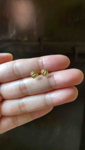 PAWNABLE 18K Saudi Gold Screwhead Earrings(Lightweight/Open back)