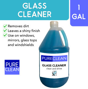 PURECLEAN Glass Cleaner - Clean and Shine - Removes Streaks and Haziness - for Windows Mirrors Tabletops and Windshields