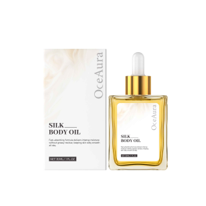 OceAura Silk Softening Body Oil for Brightening and Smoothing Skin Improving Dryness and Flakiness Full-Body Nourishment Smoothness Long-Lasting Fragrance and Skin Care Oil