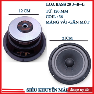 Loa bass 20 jb từ 120 côn 36 màng vải gân mút công suất 300w cao cấp- giá 1 củ
