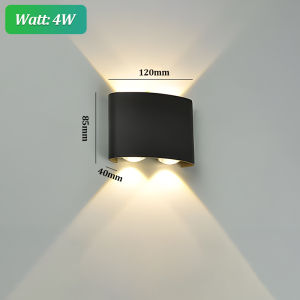 GOGEOUS Lampu Dinding Outdoor Minimalis Modern Hias Tempel Aesthetic 4/6/8/12/18 Watt Teras Taman Ruang tamu Kamar tidur Hitam Waterproof Klasik Indoor Lampu Dinding Outdoor LED