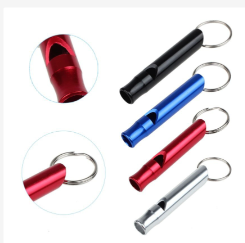 Pcs Aluminum Metal Whistle Tube Keychain Emergency Survival
